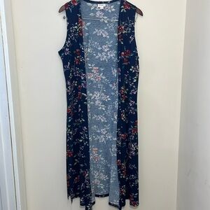 LuLaRoe Joy Women’s Open Vest Duster Size M